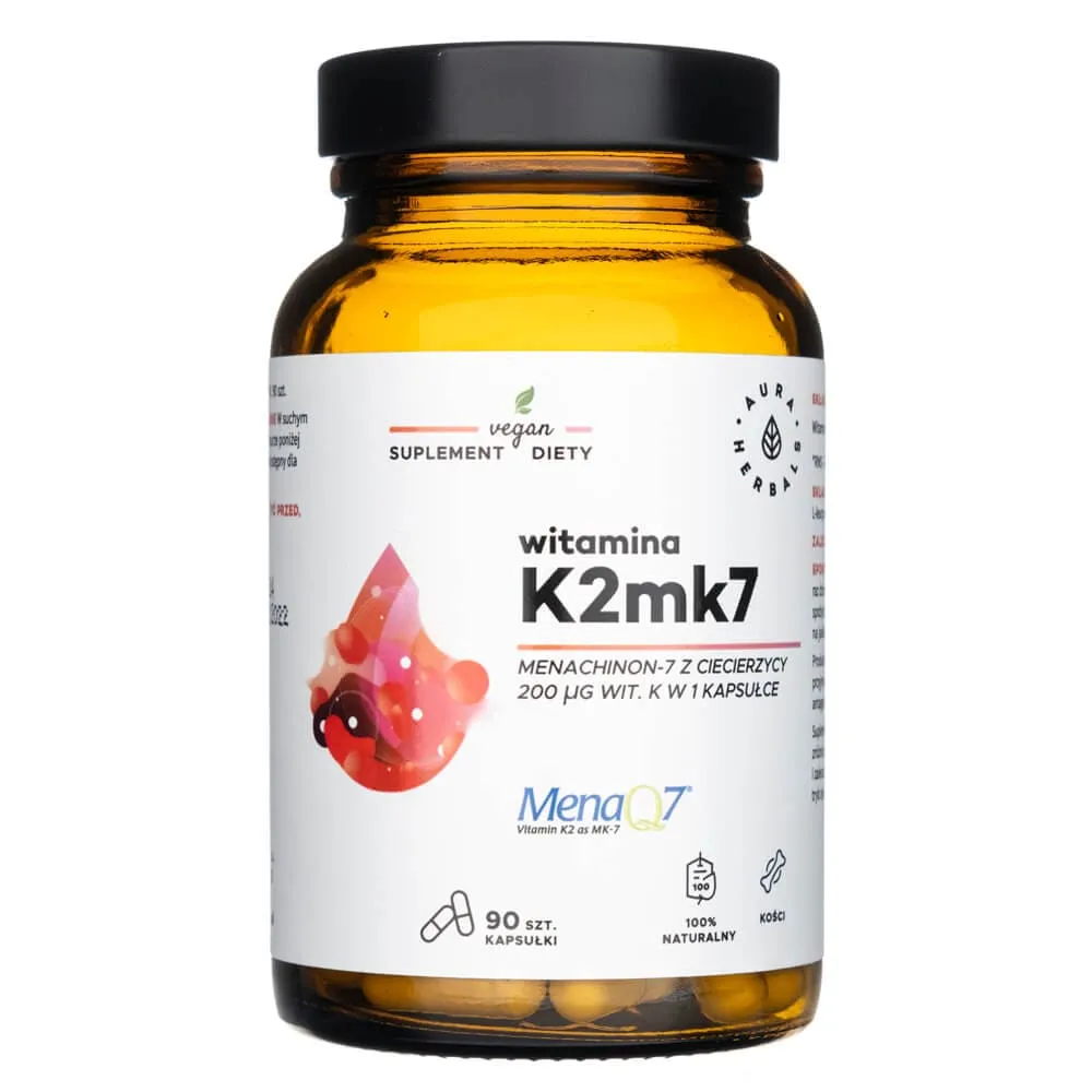 Aura Herbals Vitamina K2mk7 200 mcg - 90 Cápsulas