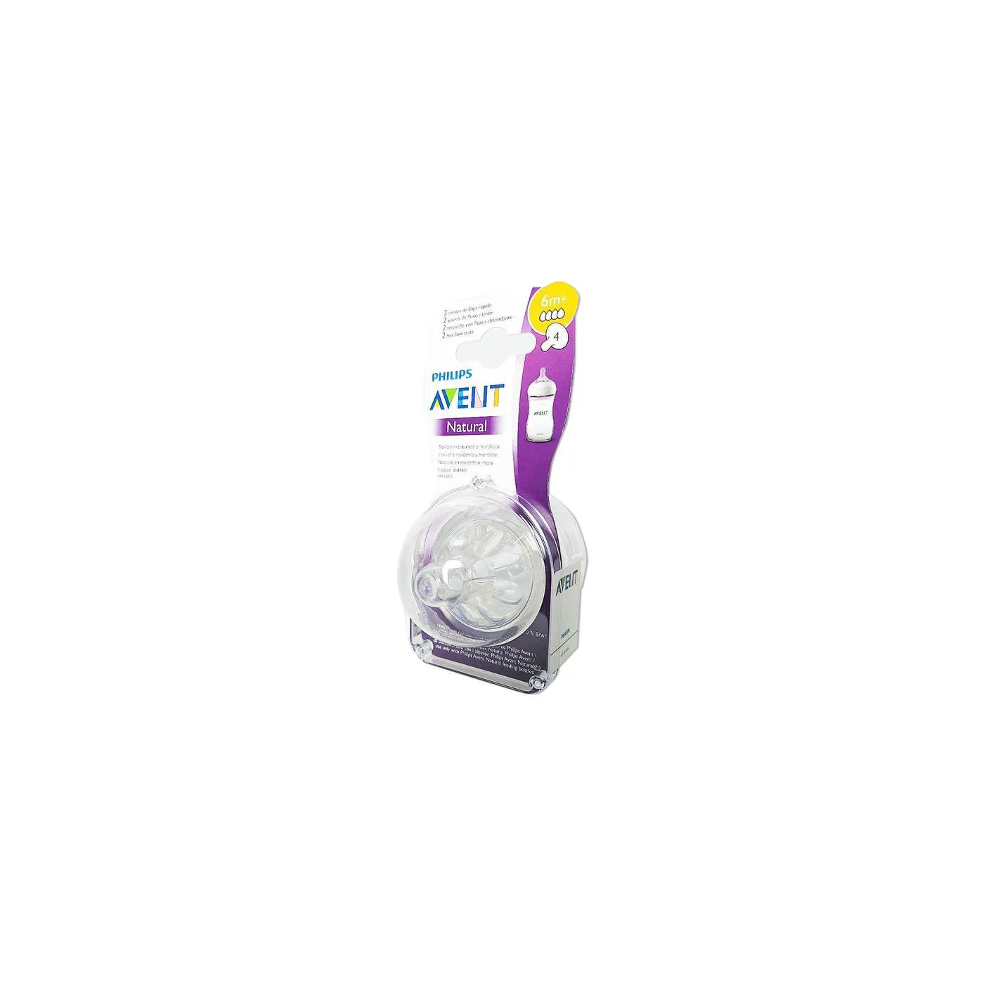 Avent Natural Tetina Flujo Rapido 6m 2 Uds
