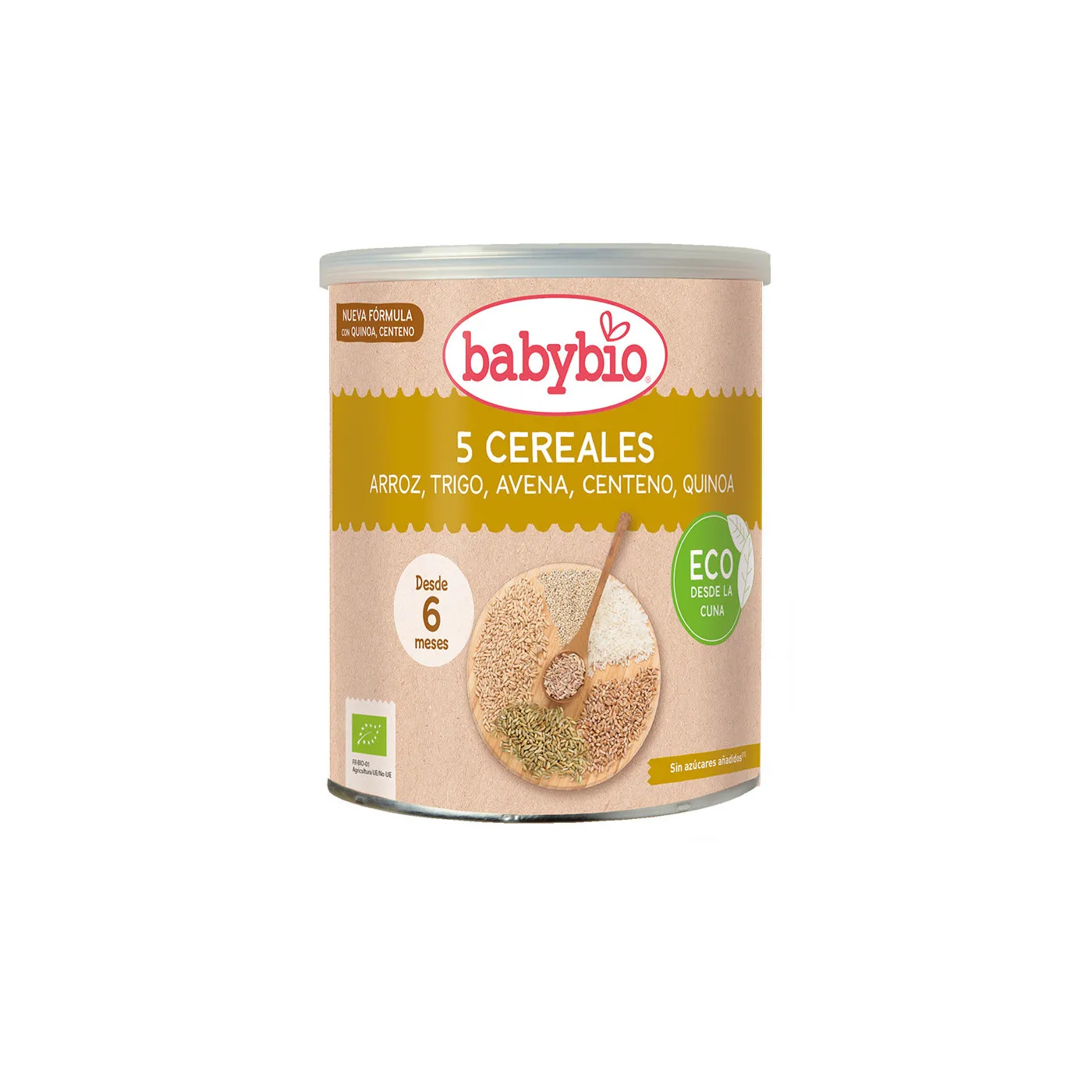 Babybio 5 Cereales +6 Meses 220 g