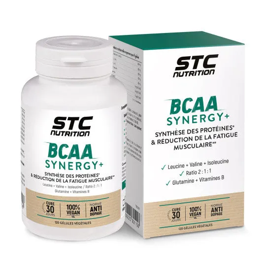 BCAA SYNERGY+-120cápsulas-STC Nutrición