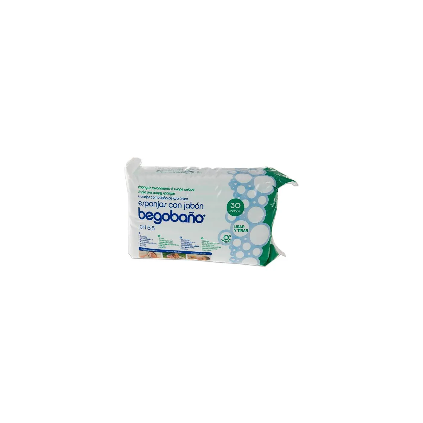 Begobaño Esponja Jabonosa 170 gr 30 Uds
