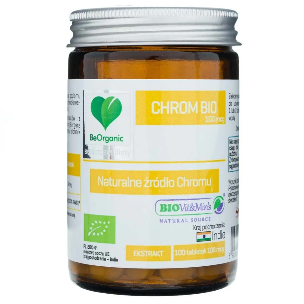 BeOrganic Cromo 100 mcg - 100 Tabletas