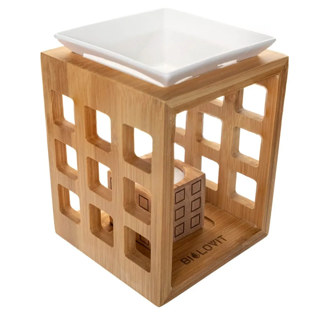 Quemador de Aceites Esenciales Bilovit con Base de Cerámica