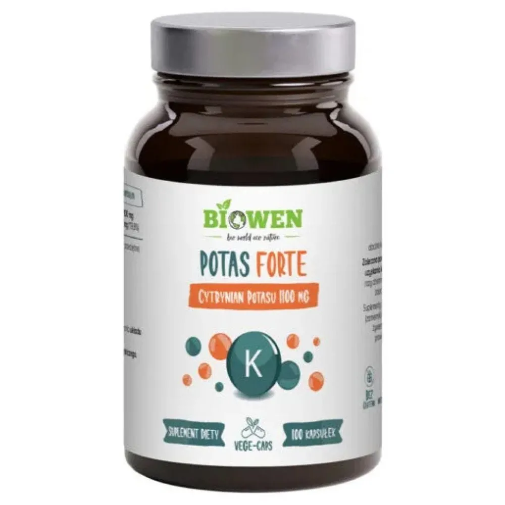 Biowen Potasio Forte, Citrato de potasio 1100 mg - 100 cápsulas