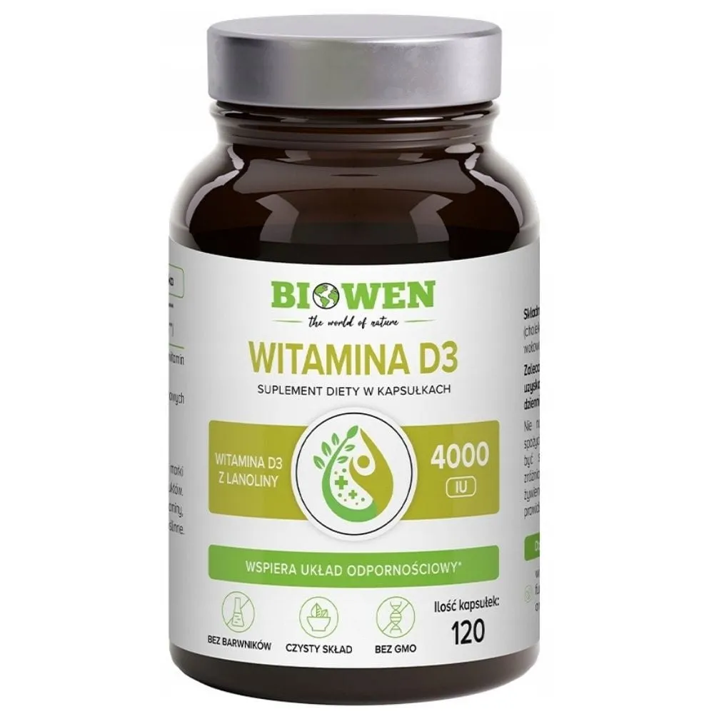 Biowen Vitamina D3 4000 UI - 120 cápsulas