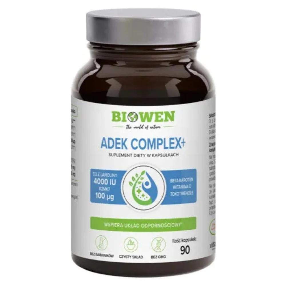 Biowen Complejo de vitaminas ADEK+ - 90 cápsulas