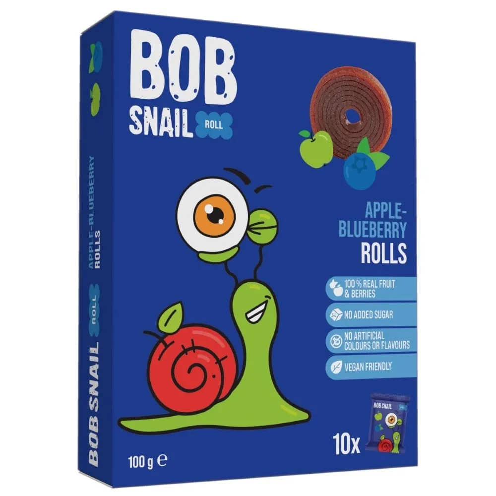 Bob Snail Aperitivo de manzana y arándanos sin azúcar añadido - 100 g