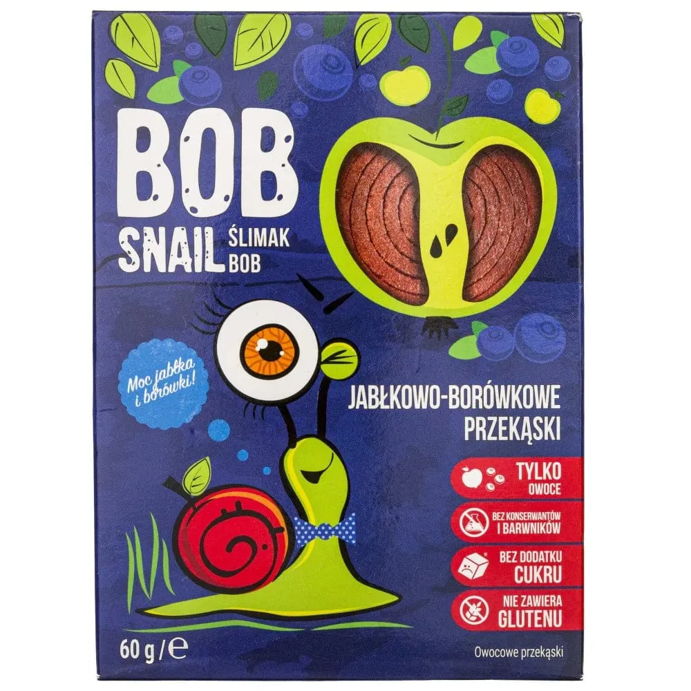 Bob Snail Aperitivo de manzana y arándanos sin azúcar añadido - 60 g