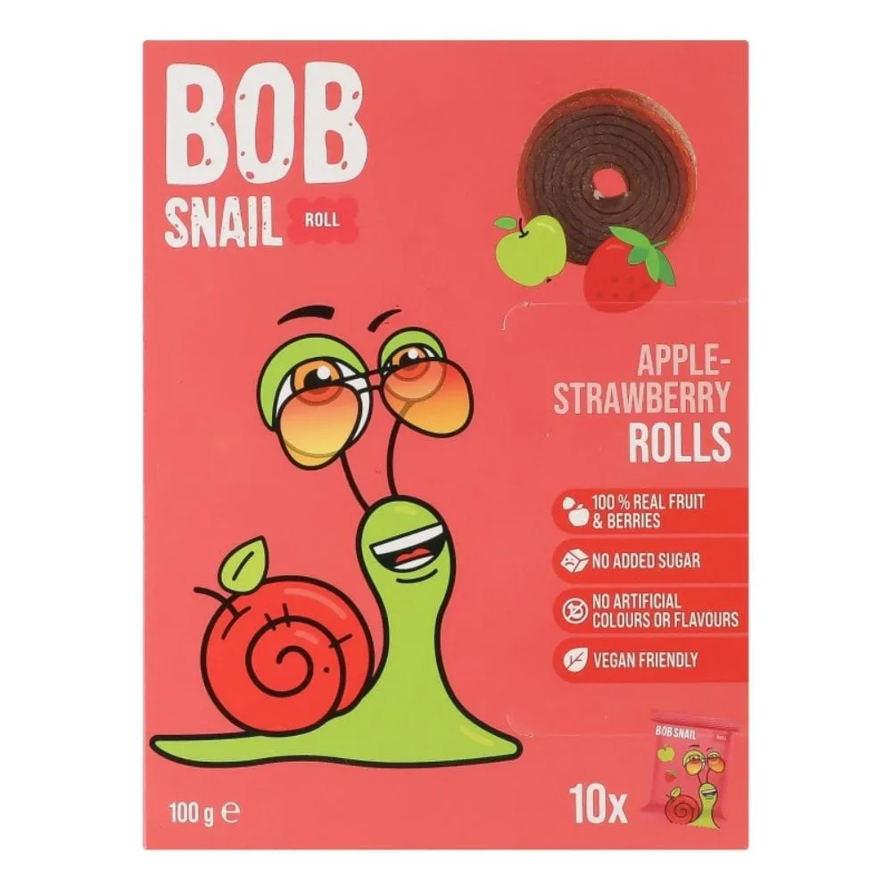 Bob Snail Manzana y St RAW baya Snack sin azúcar añadido - 100 g