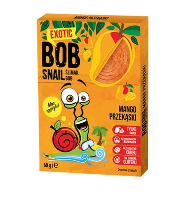 Bob Snail Snack de mango sin azúcar añadido - 60 g
