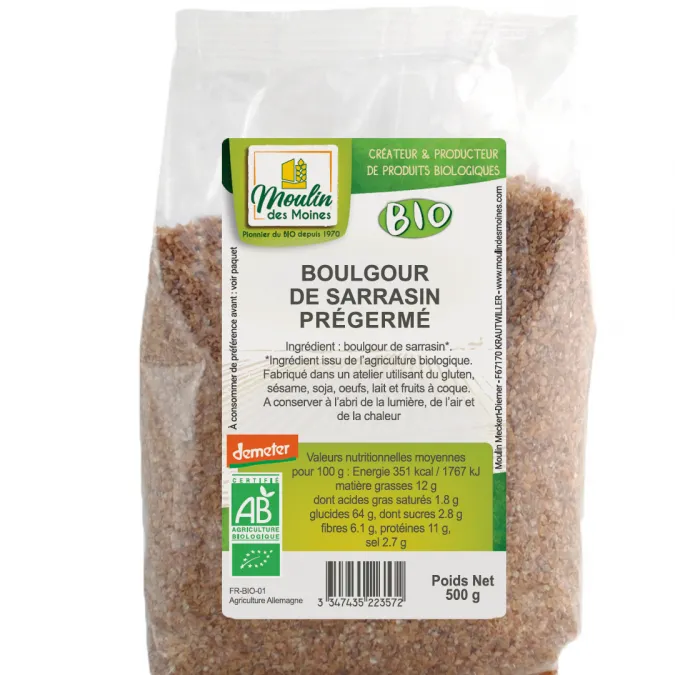 Bulgur De Trigo Sarraceno Orgánico-500g-Moulin des Moines
