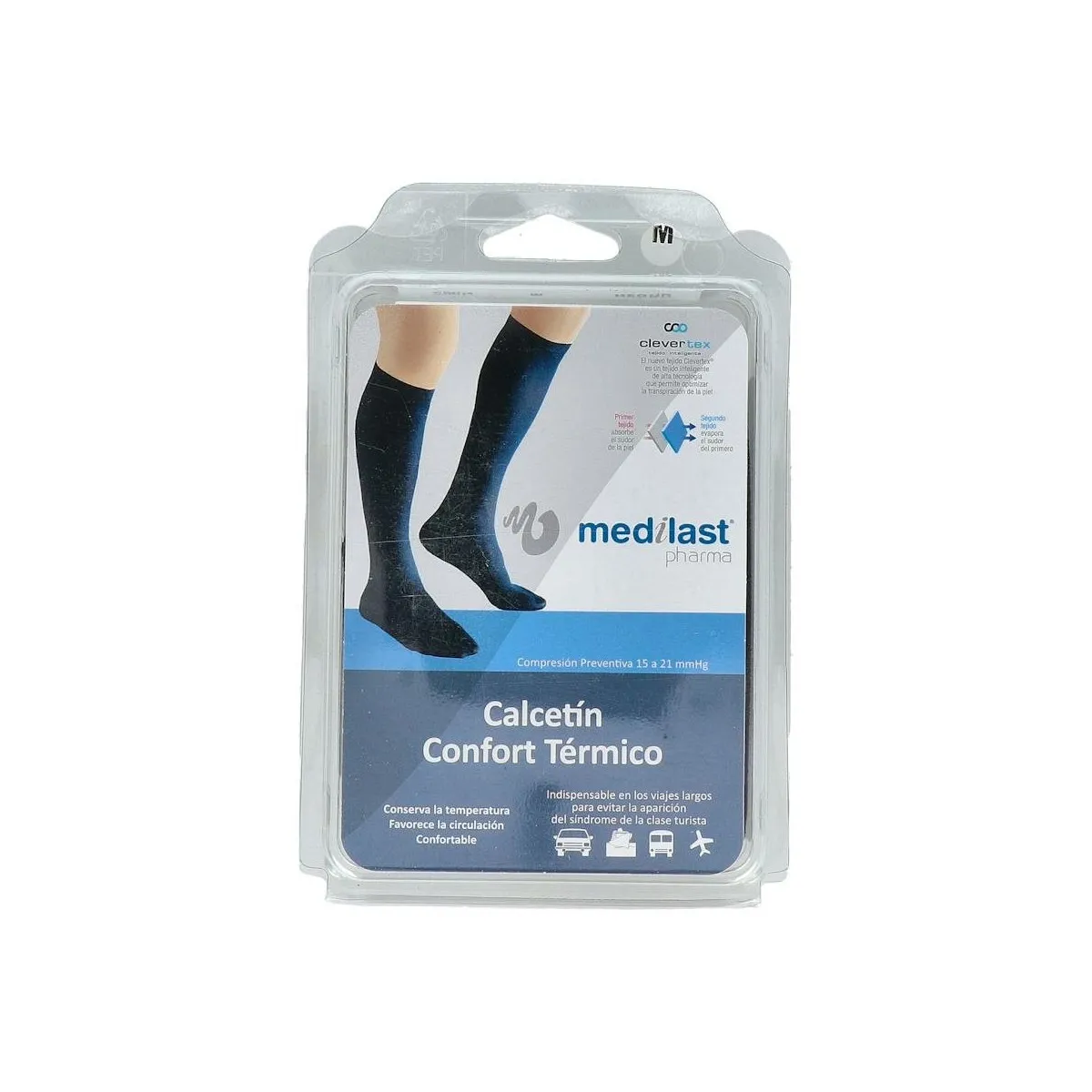 Calcetin Medilast Lig Plata C/Punt Negro T/M 23-25 Cm 2 Un r295
