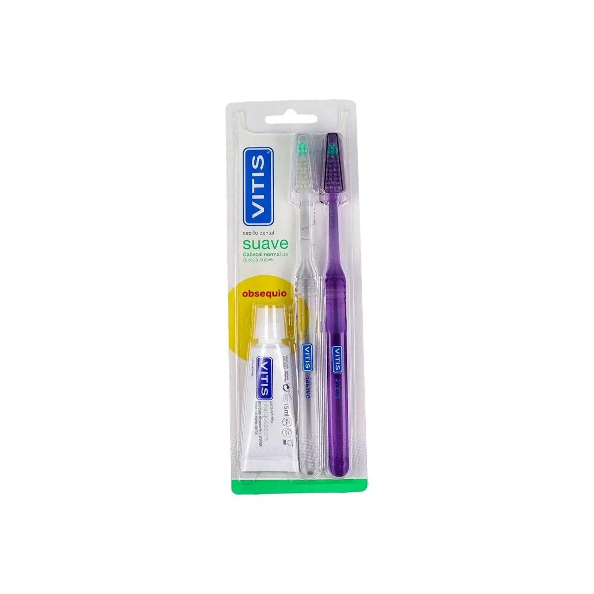 Cepillo Dental Vitis Duplo Suave 2 U