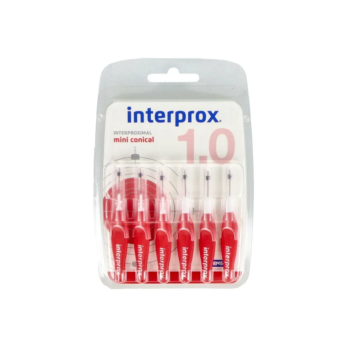 Cepillo Interdental Interprox 4g Mini Conico Recto Rojo 6 U