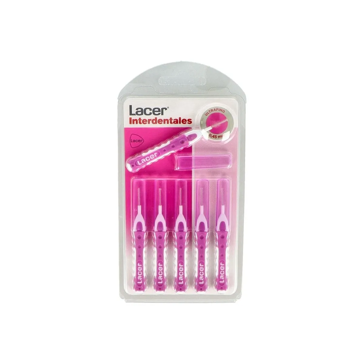 Cepillo Interdental Lacer Ultrafino Recto Rosa 6 U