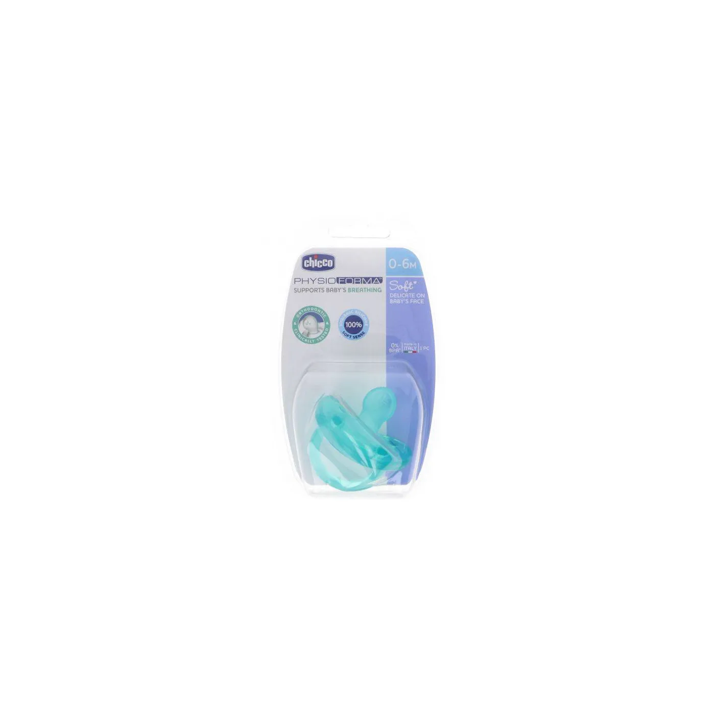 Chicco Chupete Silicona Orthodontic Azul 0m