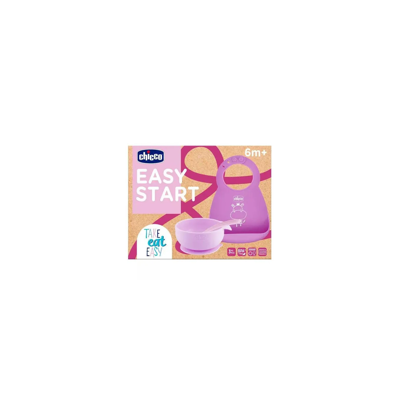 Chicco Easy Start Set Comida Rosa 6m