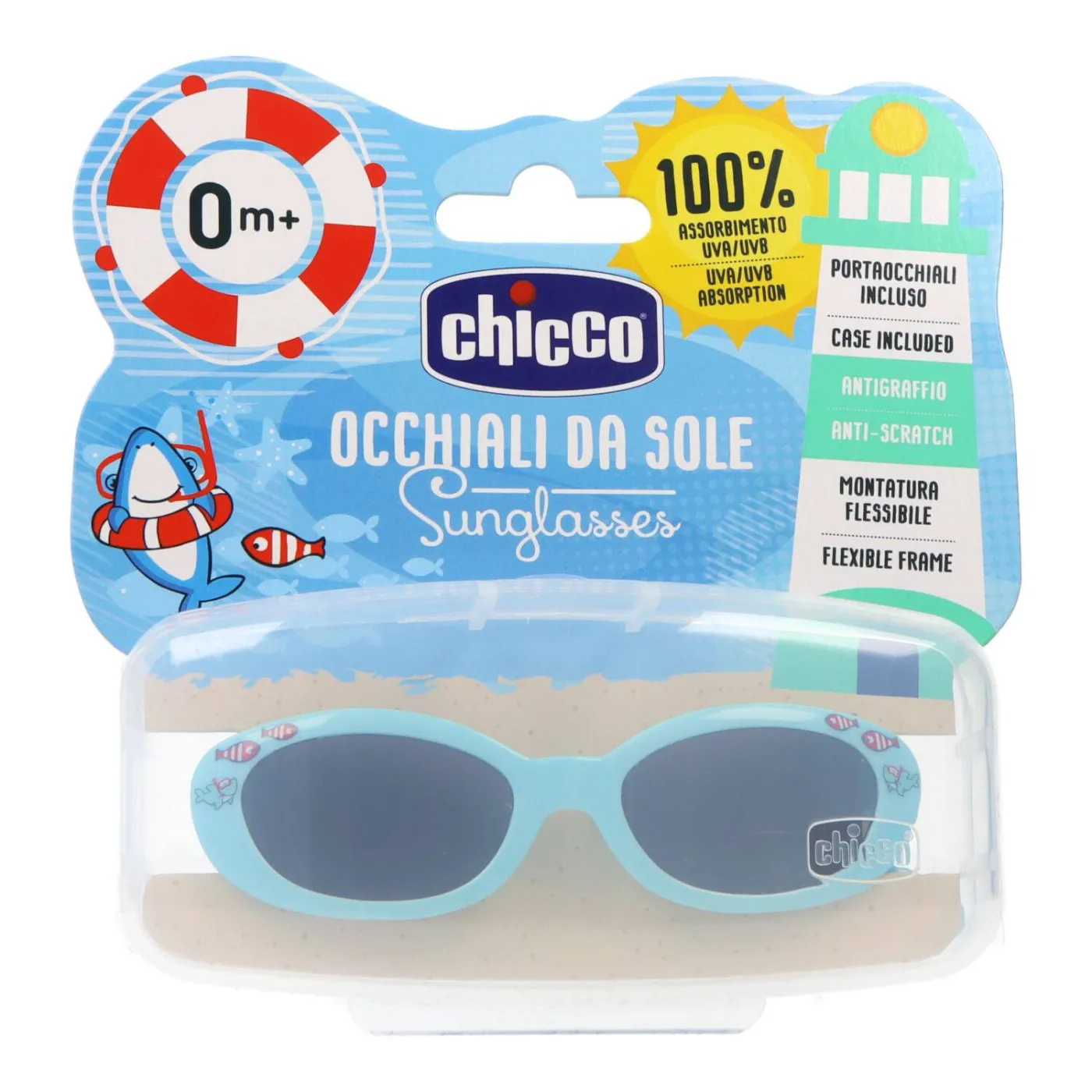 Chicco Gafas De Sol Azul Peces 0 Meses