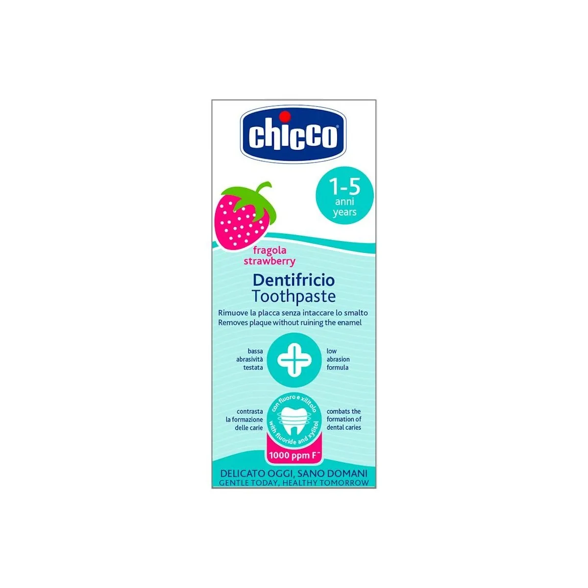 Chicco Pasta Dental Infantil Con Fluor Fresa 12m+ 50 Ml