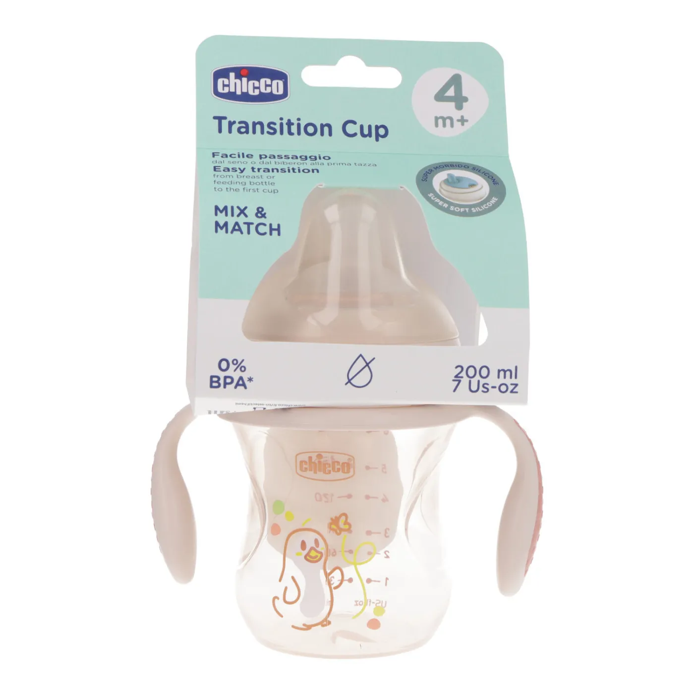 Chicco Vaso Transicion Rosa +4m 200ml