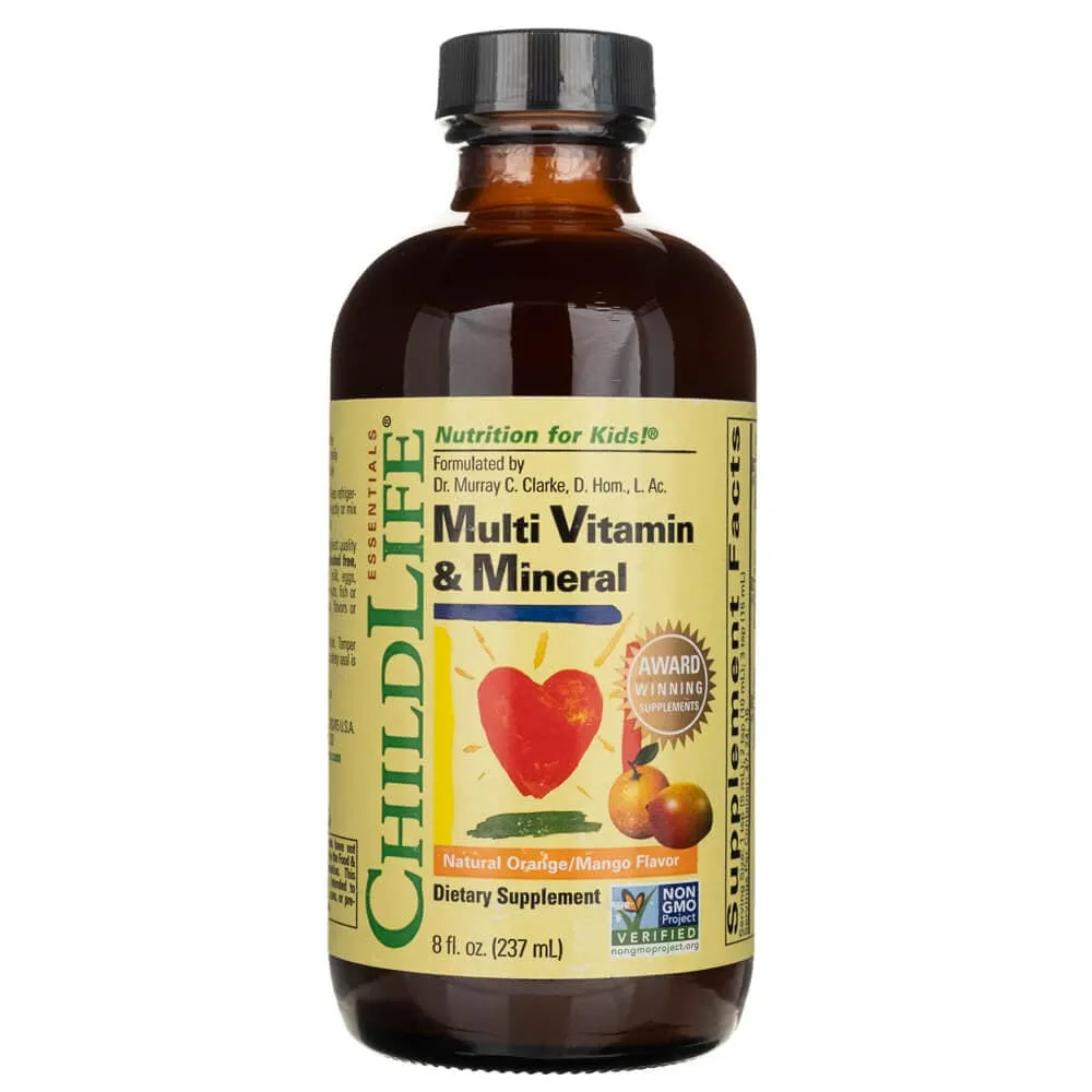ChildLife Multi Vitamin & Mineral, Sabor Natural Naranja/Mango - 237 ml