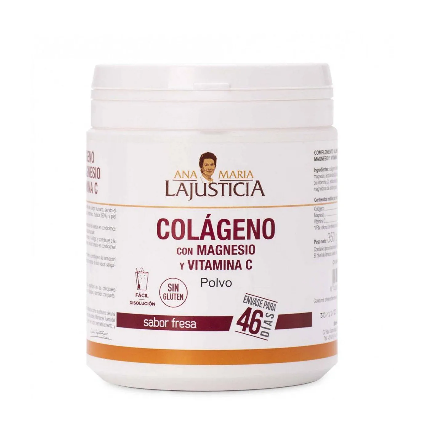 Colageno Magnesio Y Vitamina C Sabor Fresa 350g