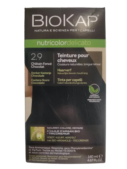 Nutricolor Delicato 2.9 Color Marrón Chocolate Oscuro - 140 ml - Biokap