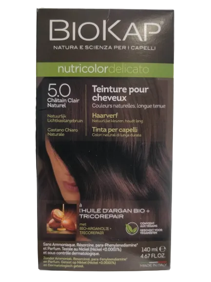 Nutricolor Delicato-5.0-Castaño Claro-140ml-Biokap