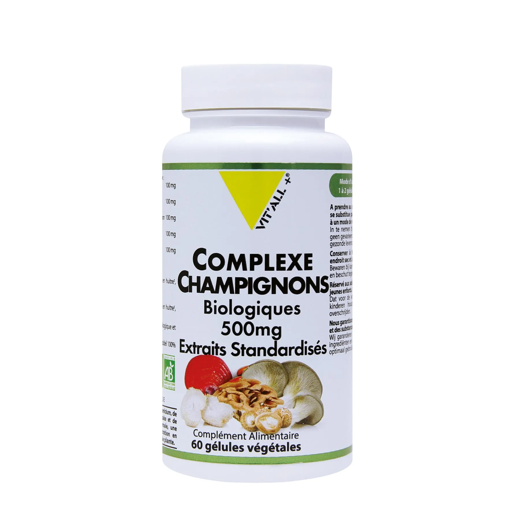 Complejo de Hongos Ecológicos-500mg-60 cápsulas-Vitall+