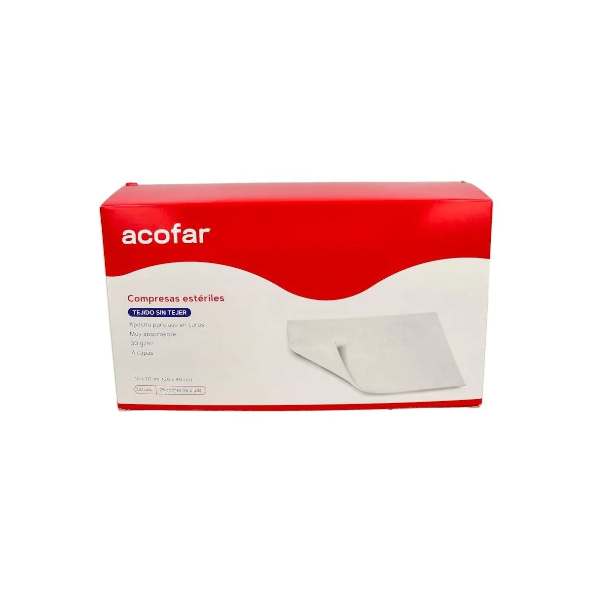 Compresa Est Acofar Tej Sin Tejer 10X20Cm 50u