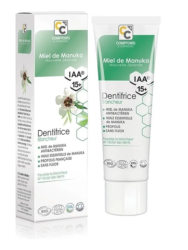 Pasta de dientes blanqueadora con miel de Manuka orgánica - 75 ml - Comptoirs et Compagnies