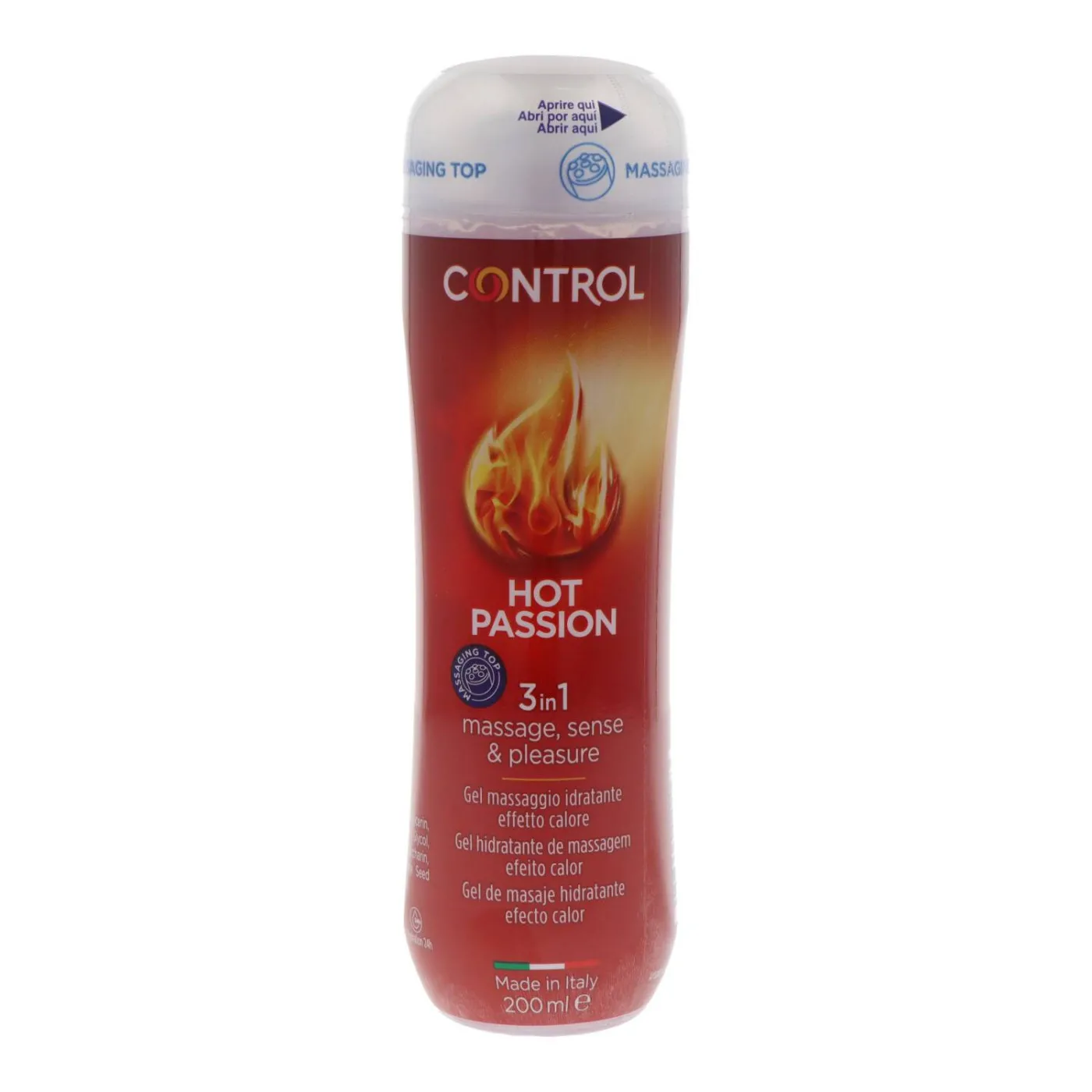 Control Hot Passion Gel De Masaje Hidratante 200