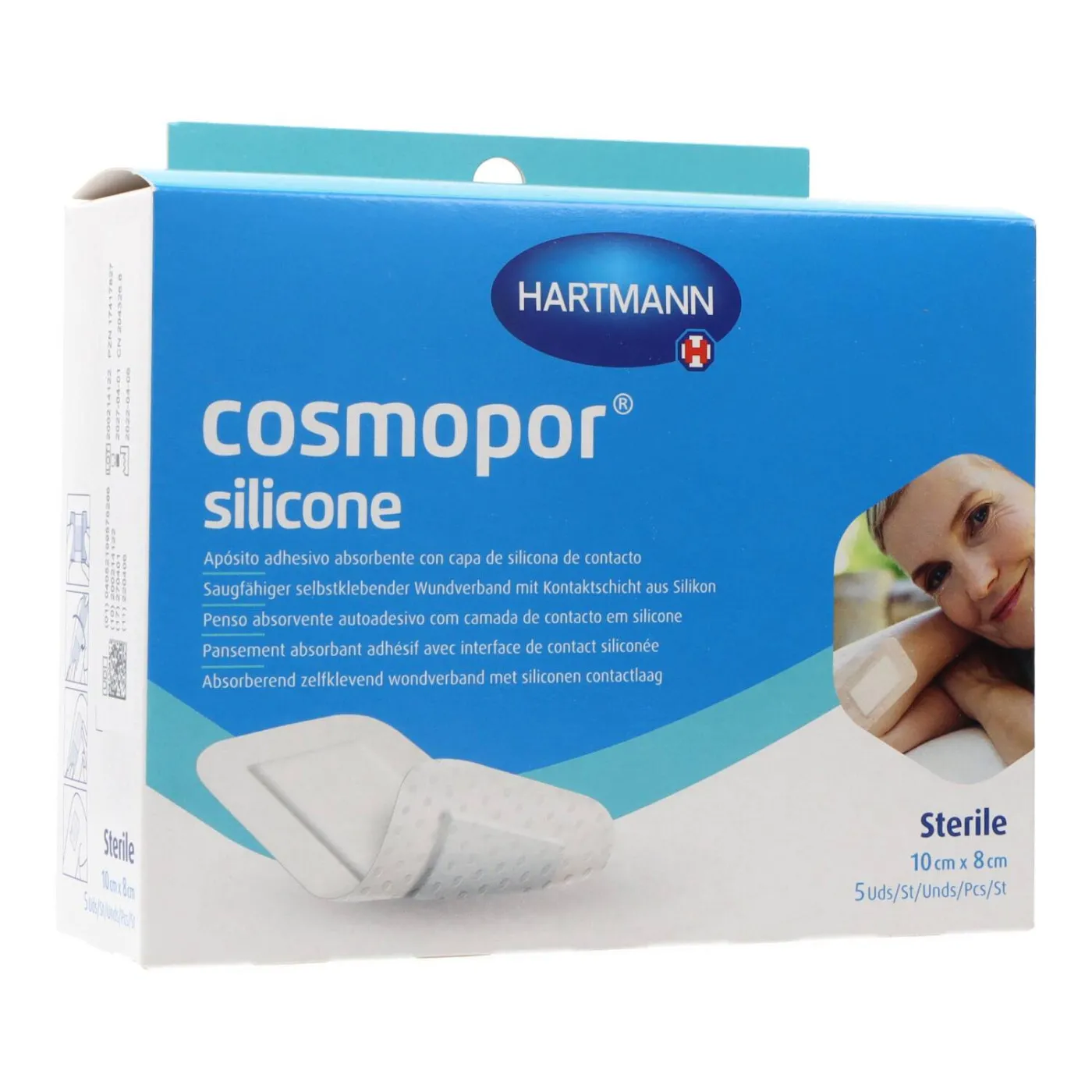Cosmopor Silicone Aposito Esteril 10 Cm X 8 Cm 5