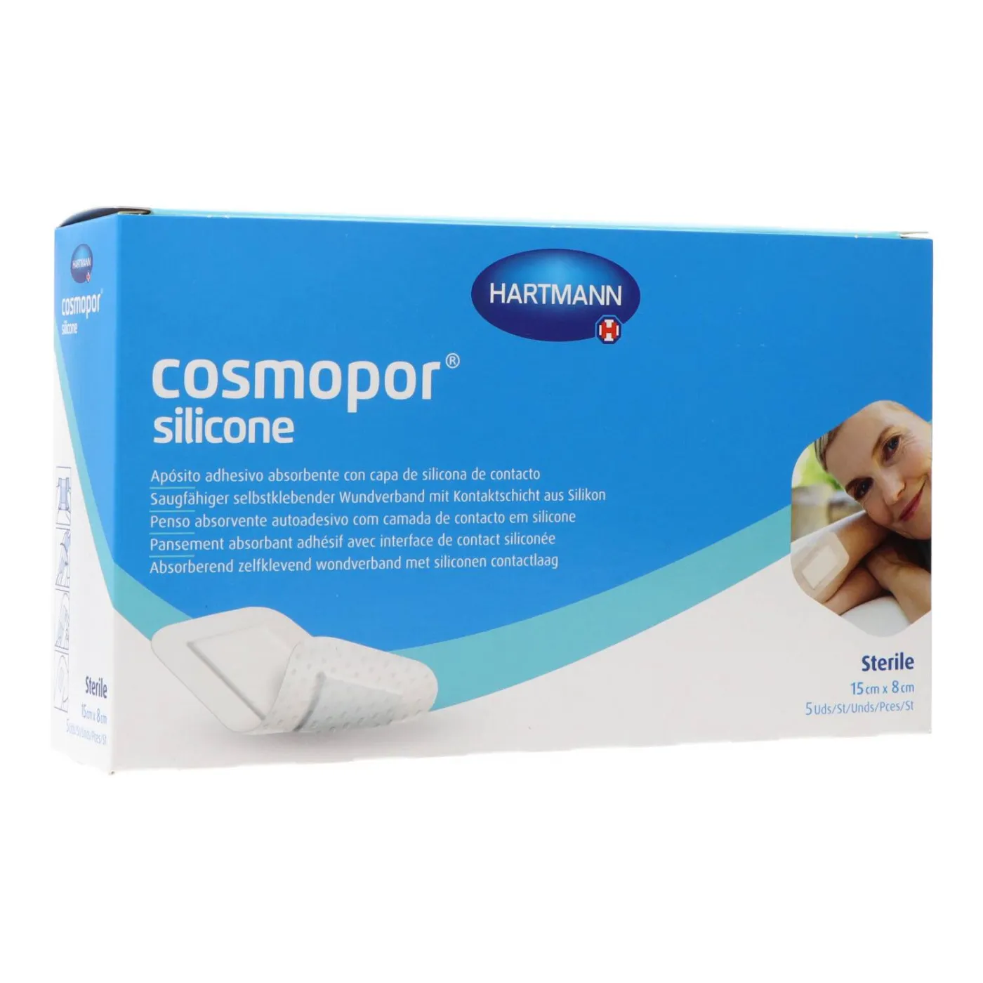 Cosmopor Silicone Aposito Esteril 15 Cm X 8 Cm 5