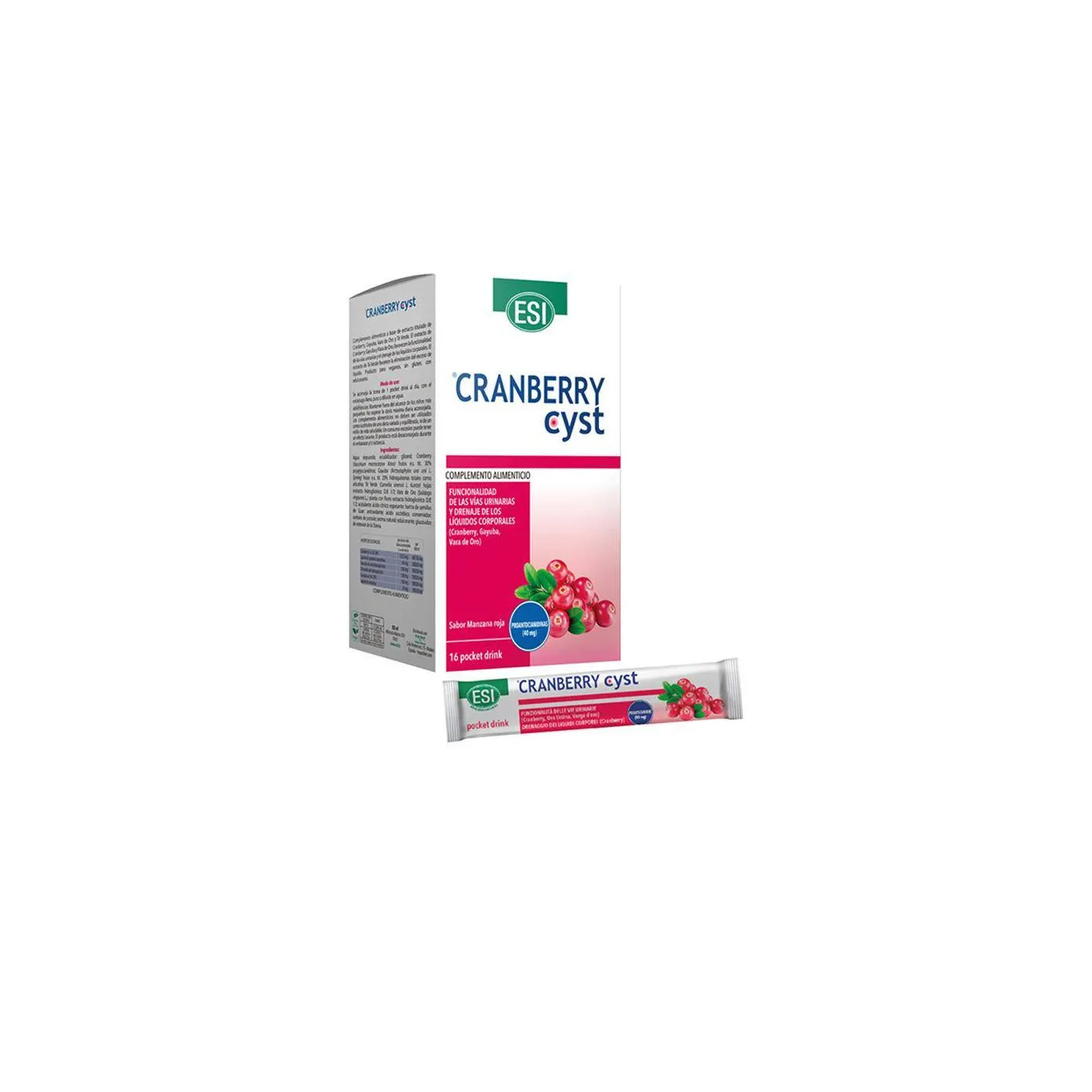 Cranberry Pocket Drink 16 Sobres Esi