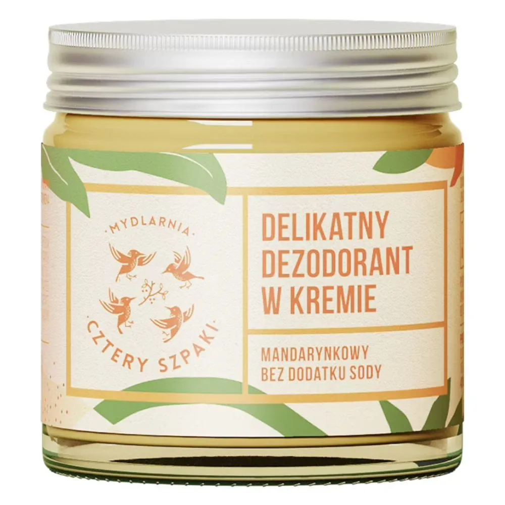 Cztery Szpaki Desodorante en crema sin sosa, Mandarina - 60 ml