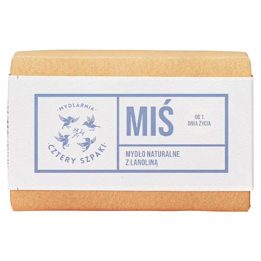 Cztery Szpaki Jabón delicado con lanolina Osito de peluche - 110 g