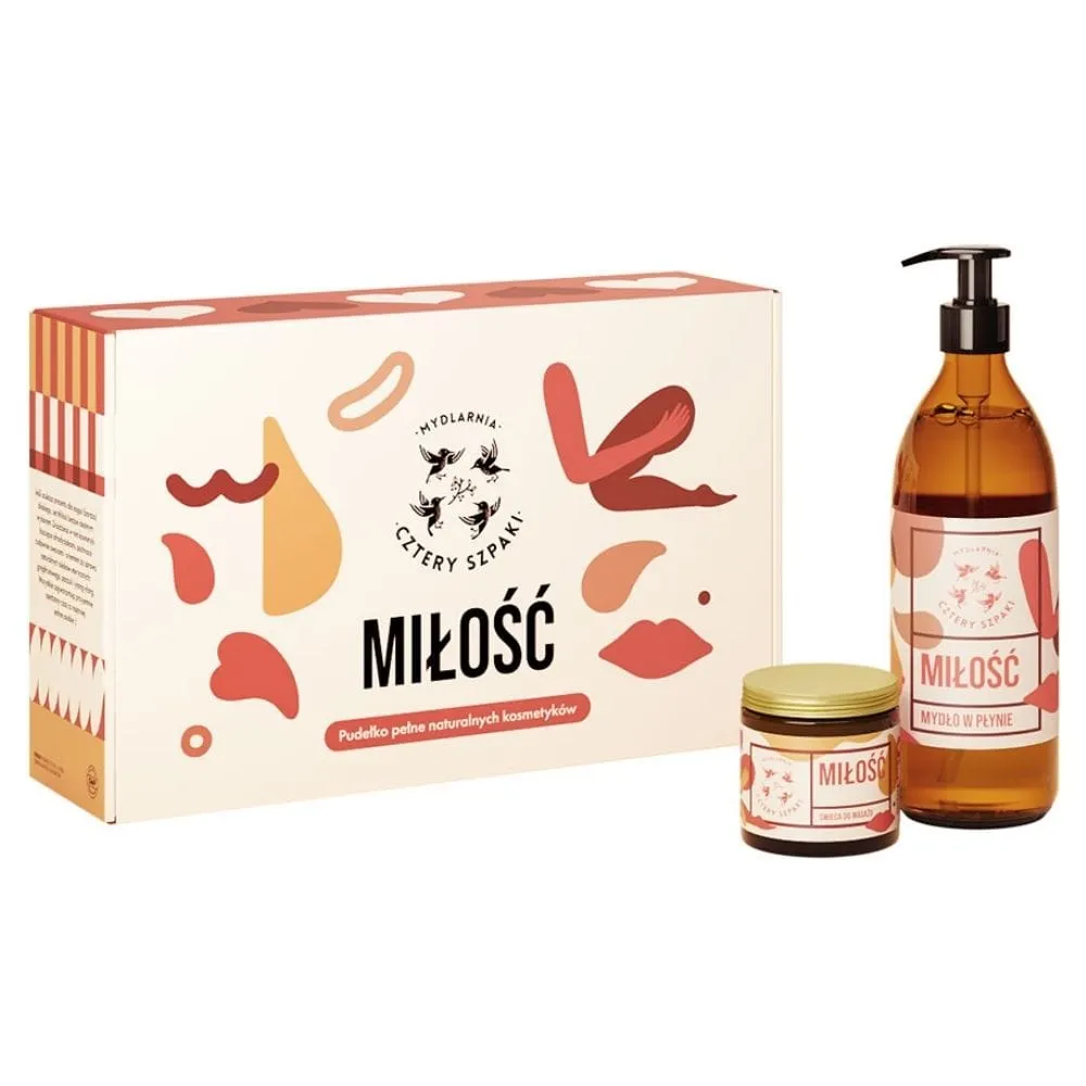 Cztery Szpaki Dúo Amor: Vela de Masaje + Jabón Líquido