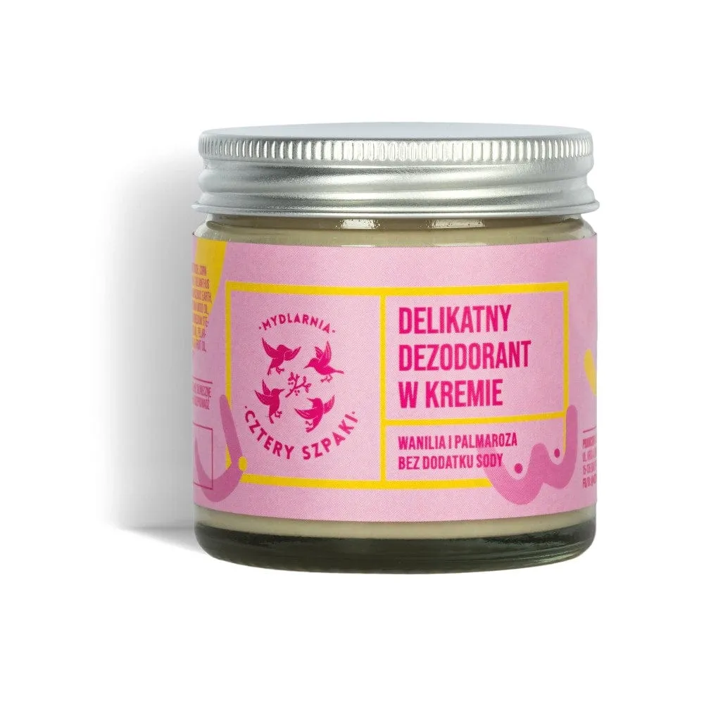 Cztery Szpaki Desodorante Crema Suave, Vainilla y Palmarosa - 60 ml