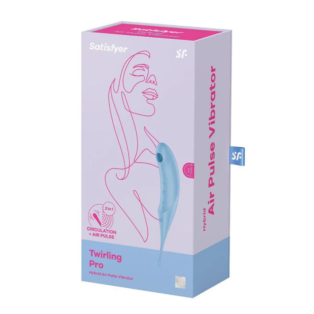 Twirling Pro Estimulador y Vibrador - Azul - Satisfyer