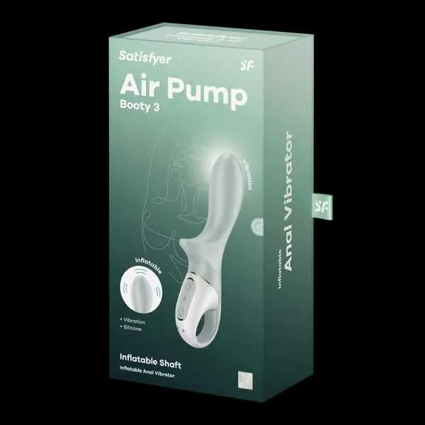 Satisfyer - Air Pump Booty 3 Vibrador Anal Inflable Verde Gris - Satisfyer