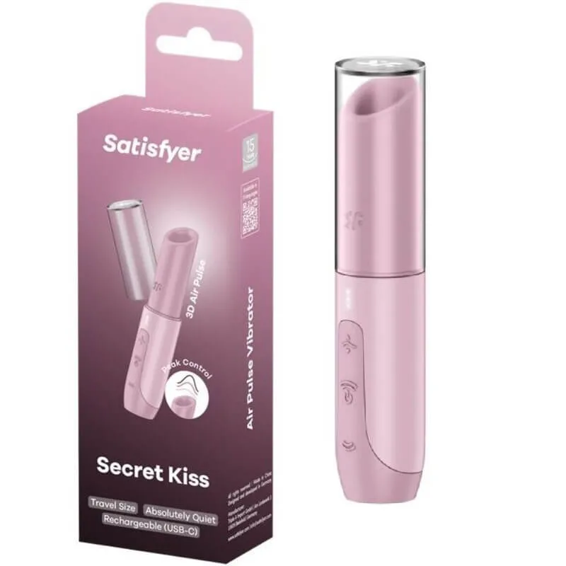 Estimulador de Clítoris por Ondas Secret Kiss - Rosa - Satisfyer