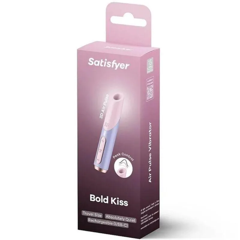 Estimulador Clítoris Bold Kiss por Ondas Rosa/Violeta - Satisfyer
