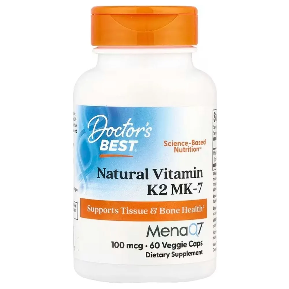 Doctor's Best Vitamina Natural K2 MK-7 con MenaQ7 100 mcg - 60 Cápsulas