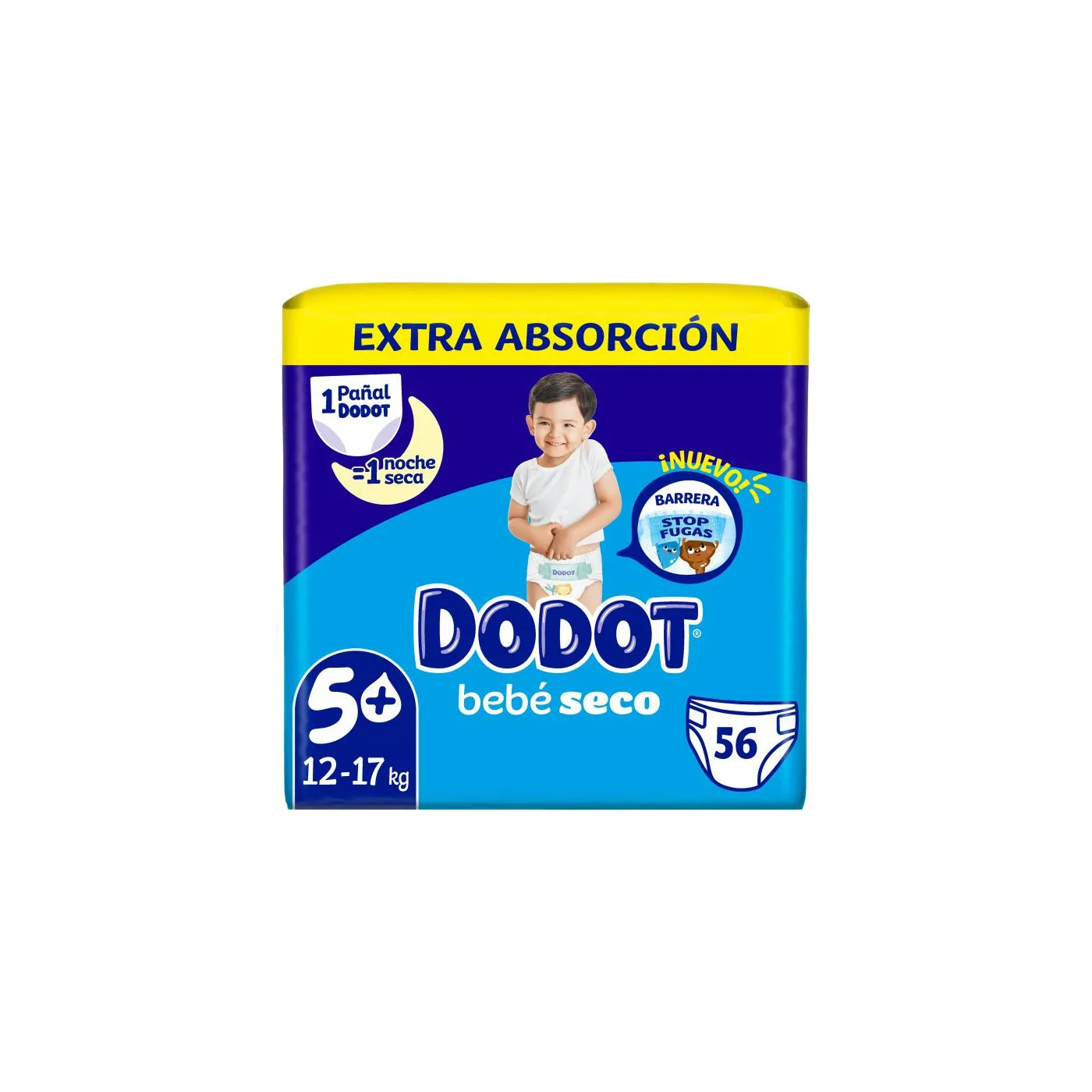 Dodot Bebe Seco Value Talla 5 12 A 17 Kg 56 Uds