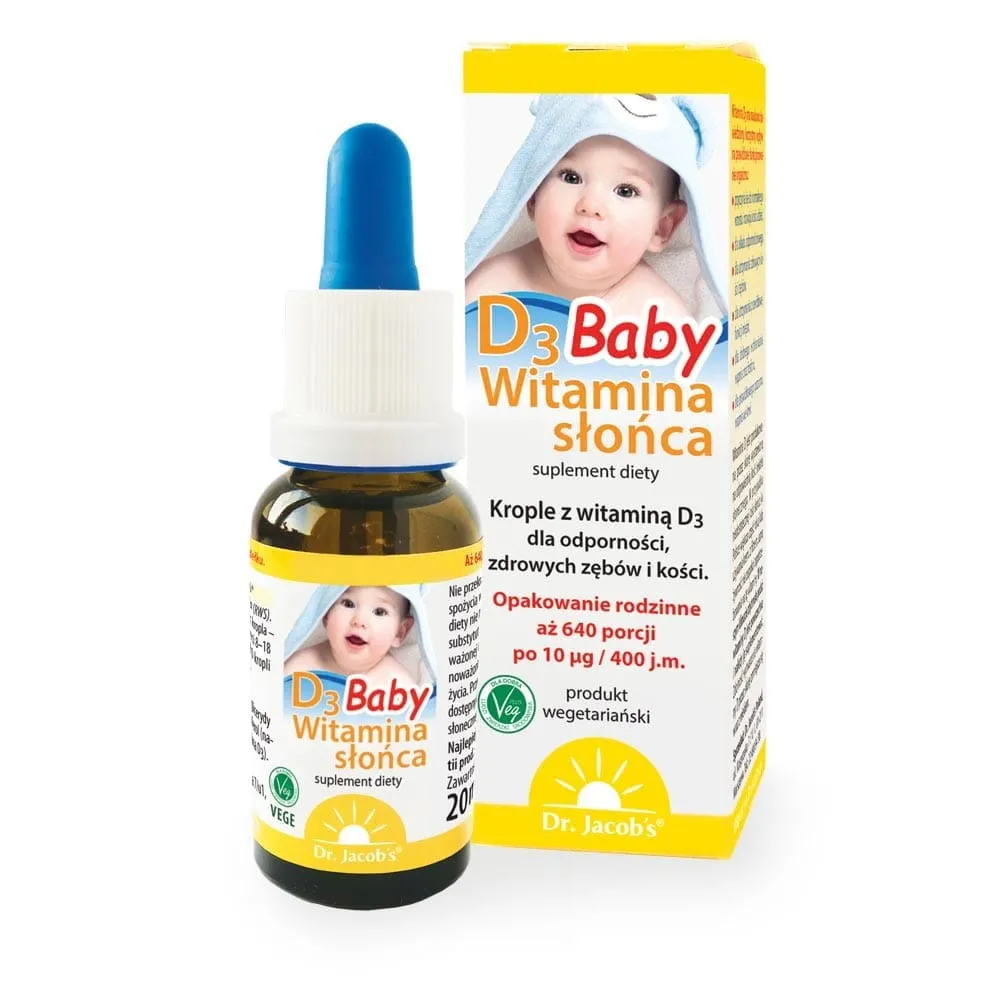 Dr. Jacob's Vitamina D3 BABY, Gotas - 20 ml