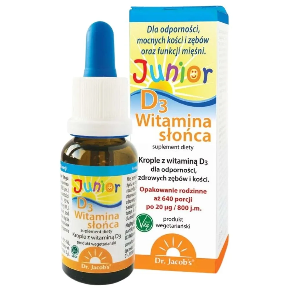 Dr. Jacob's Vitamina D3 Junior, Gotas - 20 ml