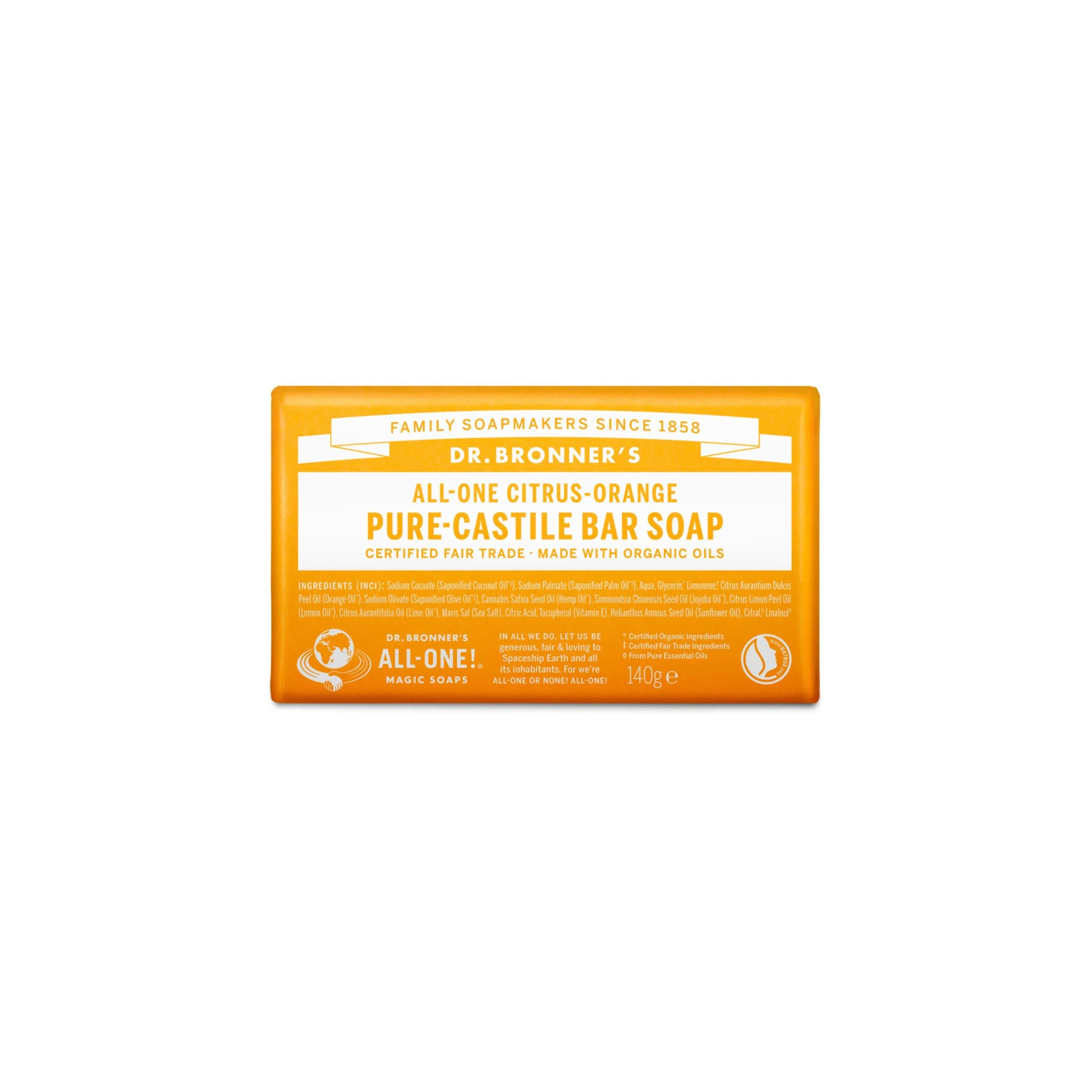 Jabón en pastilla de cítricos naranja