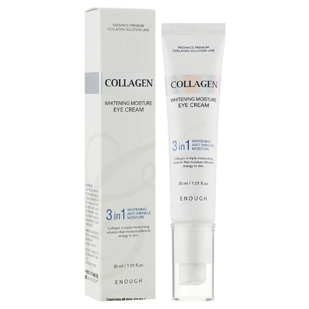 Enough Colágeno 3 en 1 Crema Hidratante Blanqueadora Contorno de Ojos - 30 ml