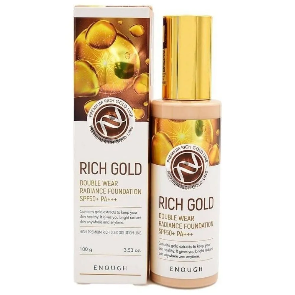 Enough Base de maquillaje Rich Gold Double Wear Radiance Tono 23 - 100 g